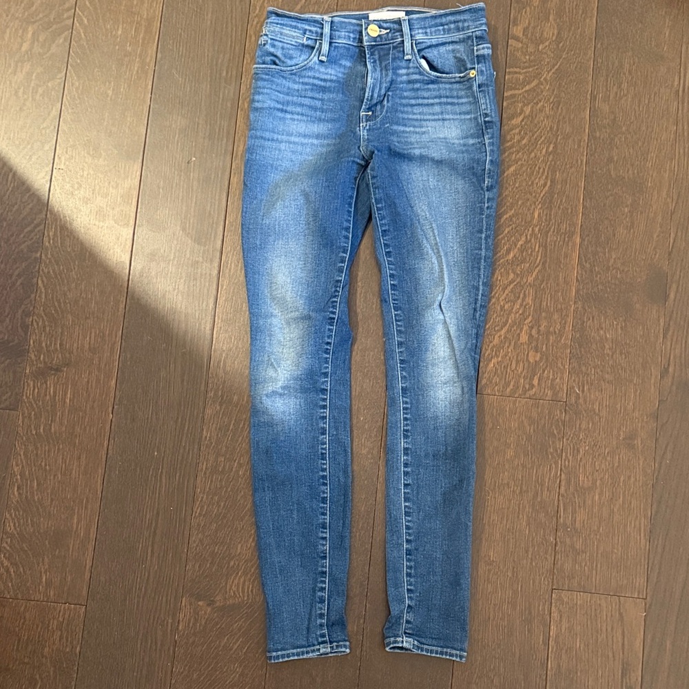 Frame Denim le high skinny Women's Blue Skinny Jeans - soft and stretchy